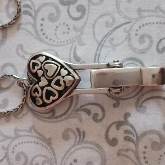 Brighton Floating Heart Badge Clip Necklace - Picture 6 of 8